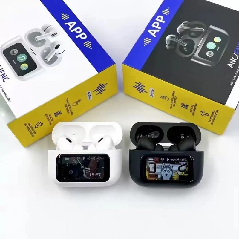 A9 Pro ANC/ENC Wireless Earbuds – BT 5.4, Touch Display, Zwsvibe App Support | Price in Bangladesh | TUSHAR TECH