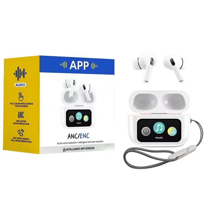 A9 Pro ANC/ENC Wireless Earbuds – BT 5.4, Touch Display, Zwsvibe App Support | Price in Bangladesh | TUSHAR TECH